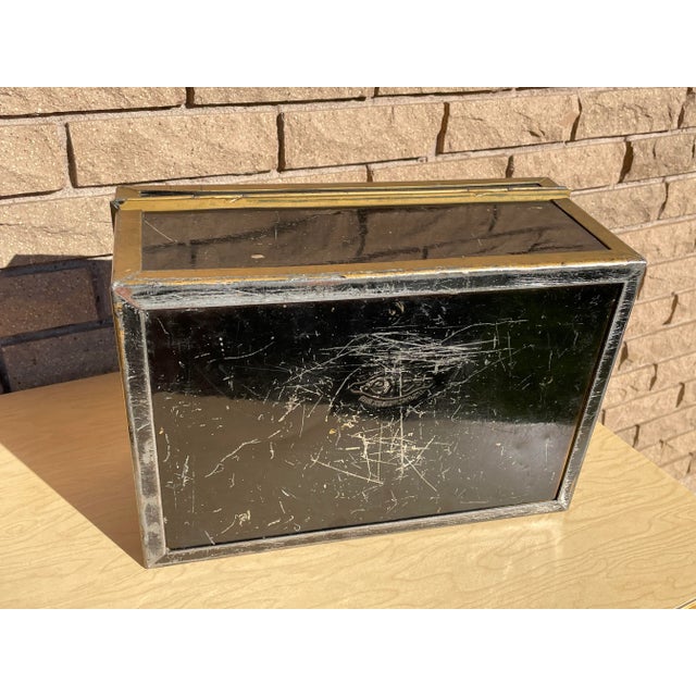Industrial Early 20th Century Metal Banker’s Box For Sale - Image 3 of 12