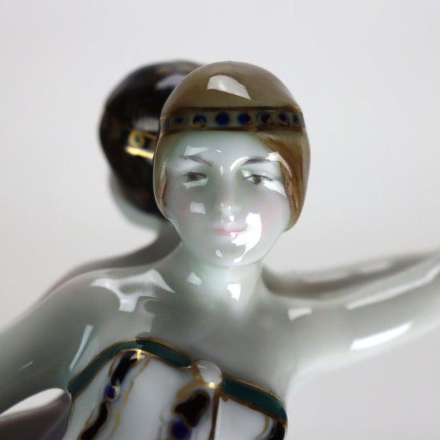 Ceramic German Art Deco Ens-Porzellan Volkstedt Porcelain Figurine of Dancers C1920 For Sale - Image 7 of 10