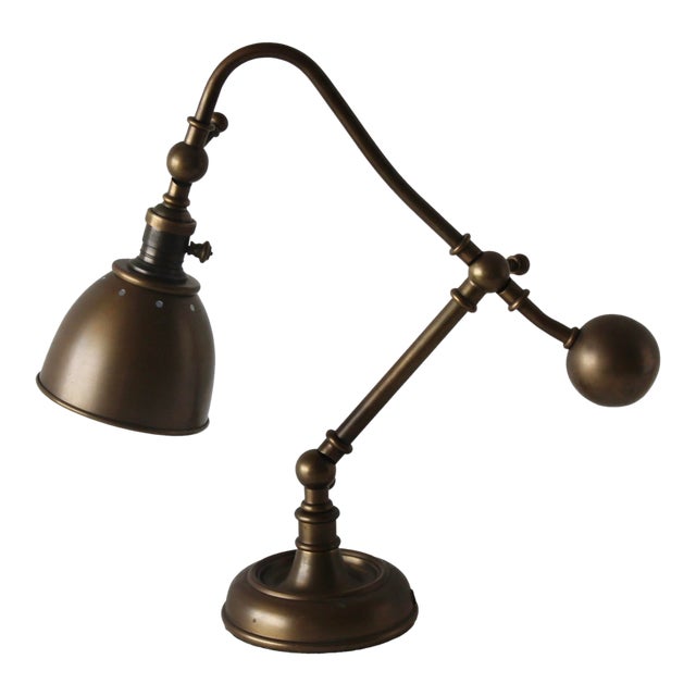 Vintage Visual & Comfort Brass Desk Task Lamp For Sale