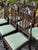 Antique Set of Six Barley Twist Dining Chairs With Teal Leopard Upholstery For Sale - Image 11 of 11