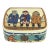 Vintage Hand Painted Fisherman Captain Sailor Wood Trinket Box For Sale