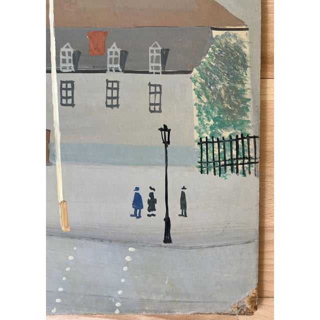 Armand Marie Guérin, Personnages sous le porche de l'église, Oil on Wood For Sale - Image 11 of 12