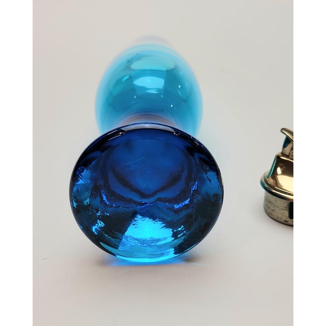 Mid Century Blenko Art Glass Lighter For Sale - Image 6 of 16