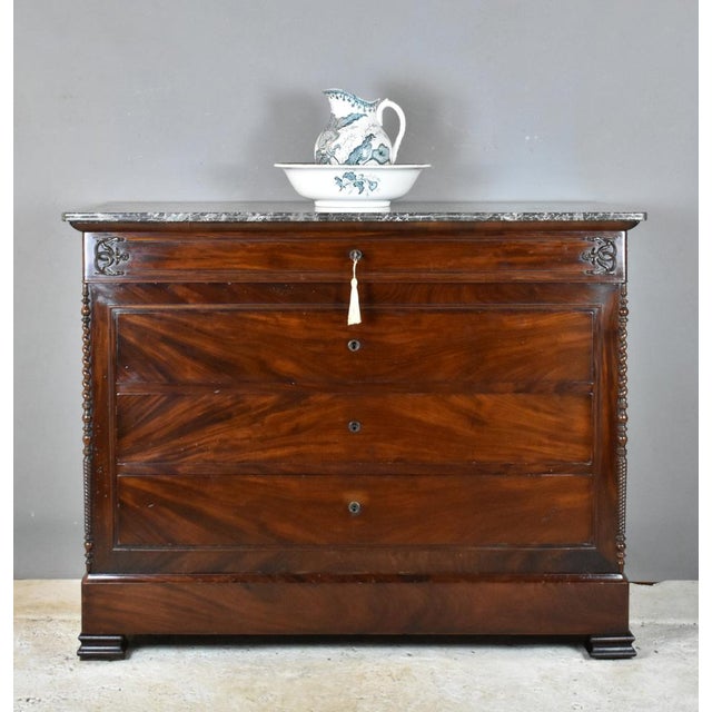 19th Century French Mahogany Chest of Drawers For Sale - Image 14 of 17
