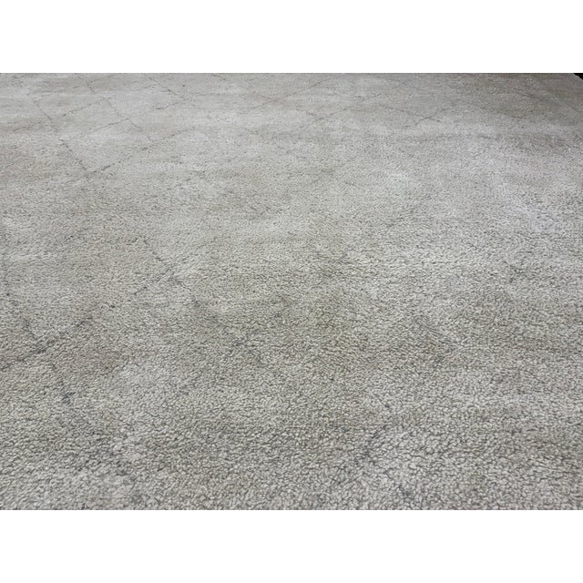 Rh Iman Diamond Wool Rug 9x12 - Ivory/Silver For Sale - Image 12 of 18