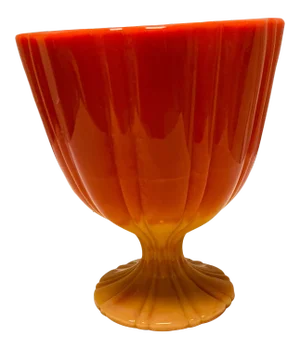 Vintage Bittersweet L. E. Smith Mid-Century Orange Bowl