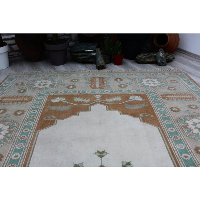 Vintage Turkish Area Rug - 79"x95" For Sale - Image 11 of 13