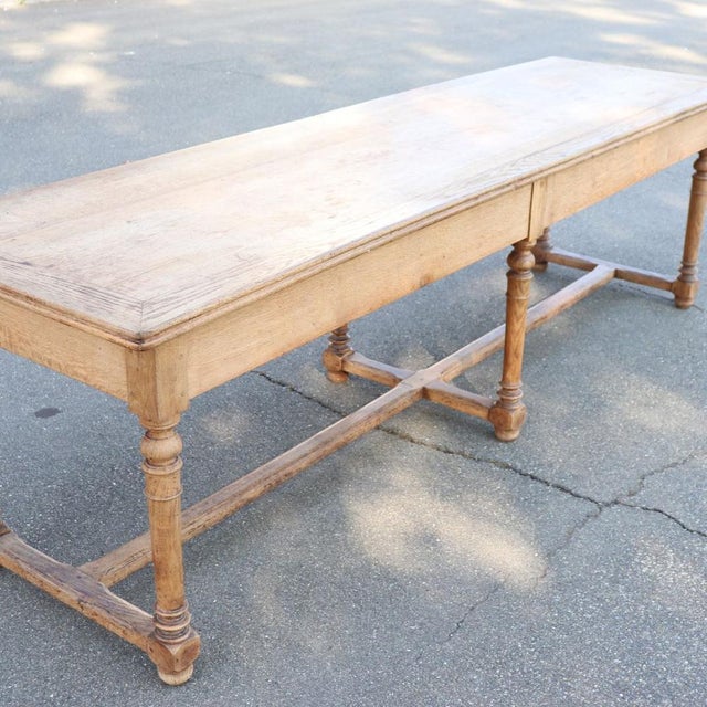 Long Early 20th Century Rustic Dining Table in Oak Wood For Sale - Image 5 of 12