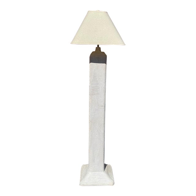 1980s Postmodern Plaster Floor Lamp by Dynasty For Sale