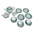 Vintage Austria Ceramic Green Tea Set - 15 pcs For Sale