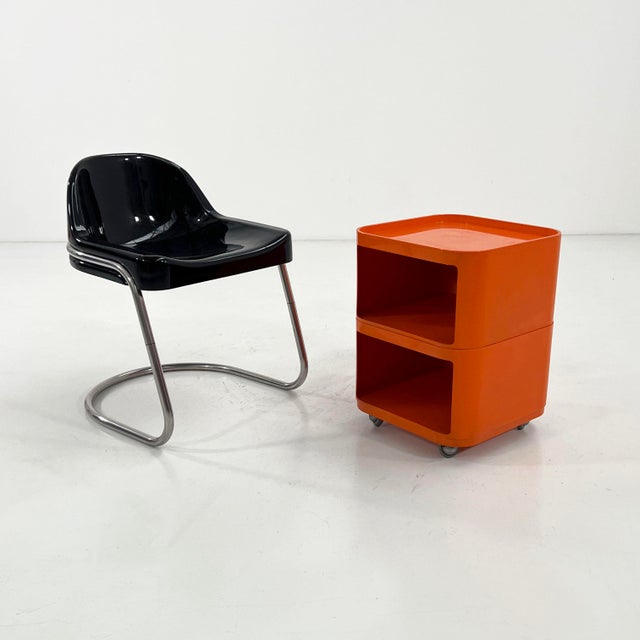 Plastic Orange Square Componibili Storage Unit by Anna Castelli for Kartell, 1970s For Sale - Image 7 of 9