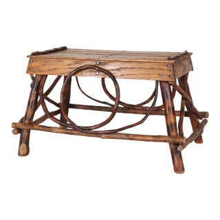 Adirondack Cricket Bench, Stool, Ottoman Made by Andy Byler C 1993 For Sale