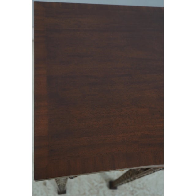 Maitland Smith Chippendale Style 3 Drawer Mahogany Server Console For Sale - Image 16 of 18