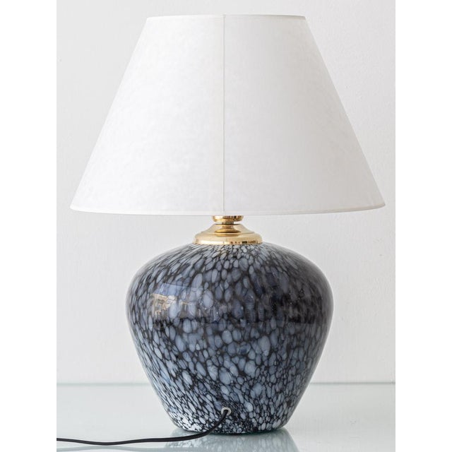 Black Murano Glass Table Lamp by Venini, Italy, 1970s For Sale - Image 8 of 15