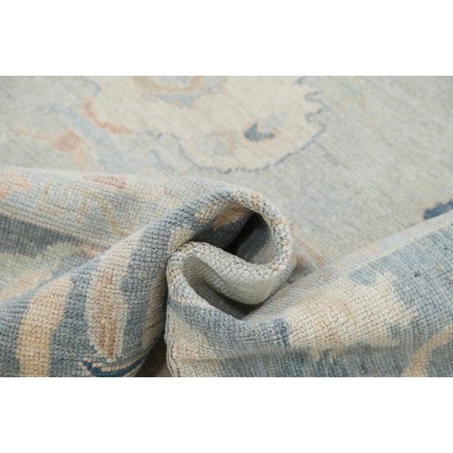 Textile Pasargad DC Fine Hand Knotted Oushak Design Runner Rug For Sale - Image 7 of 7