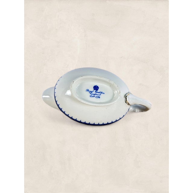 English Antique English Royal Cauldon Transferware Gravy Boat For Sale - Image 3 of 6