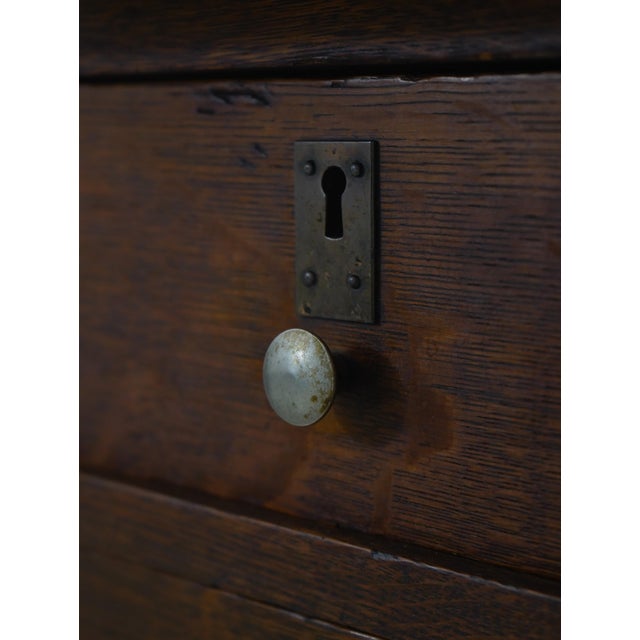 Antique Limbert Style Mission Oak Sideboard W. Mirror For Sale - Image 9 of 18