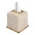 Nicole Miller Faux Woven Bamboo & Rattan Tissue Box Cover / Holder For Sale