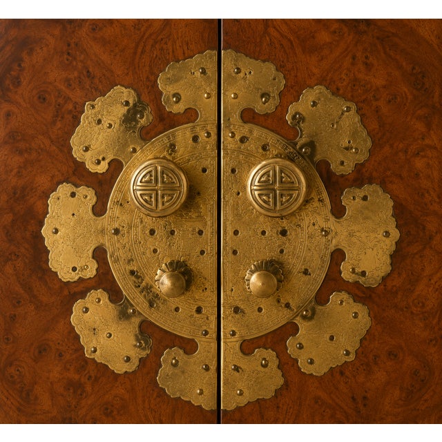 18th Century English Campaign Walnut Secretary Chest With Brass Bound Details For Sale - Image 4 of 6