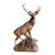 19th Century Swiss Black Forest Style Wood Carved Stag Deer Brienz For Sale
