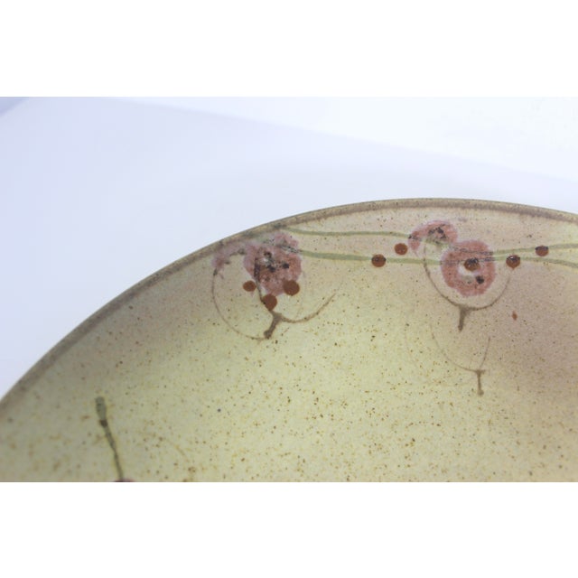 1970s Vintage Pottery Serving Bowl For Sale - Image 5 of 11