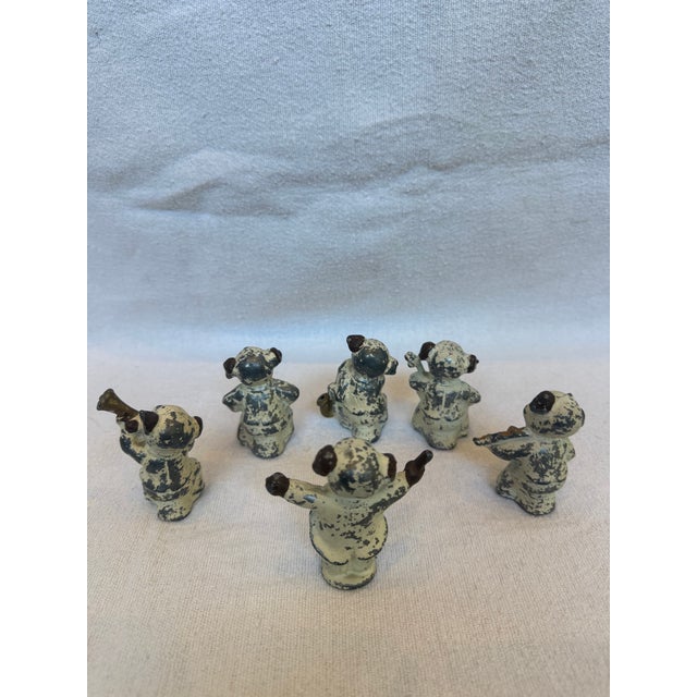 White Cast Iron Vintage Adorable Marching Band For Sale - Image 8 of 8