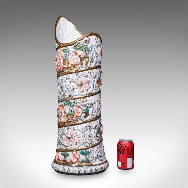 Tall Vintage Stick Stand, Italian, Ceramic, Umbrella Rack, Slimline Vase, c.1960 For Sale - Image 12 of 12