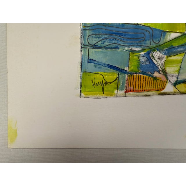 Late 20th Century, Untitled, Abstract Impressionism, Vibrant Abstract Composition, Acrylic on Fine Art Paper, Stanley J. Krupa For Sale In Jacksonville, FL - Image 6 of 10