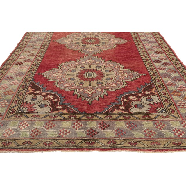 Vintage Turkish Oushak Rug, 04'10 X 11'03 For Sale - Image 4 of 10
