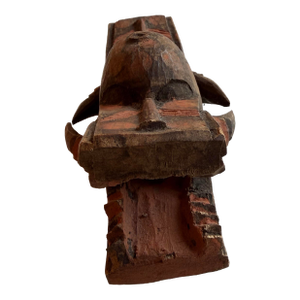 Early 20th Century Traditional West African Hand-Carved Zoomorphic Architectural Fitting