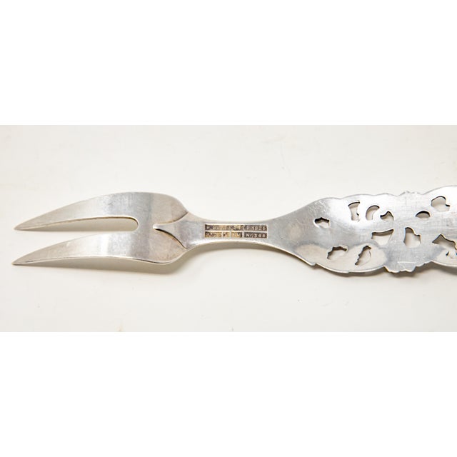 Mid 20th Century Sterling Silver Salad Cutlery, Norway- 2 Pieces For Sale - Image 11 of 12