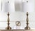 Metal 29 Inch H Candlestick Table Lamp in Gold - a Pair For Sale - Image 7 of 9