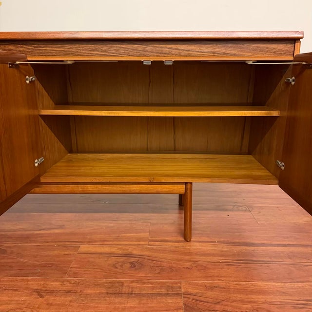 Vintage 1960s Long Teak Sideboard Bar For Sale - Image 10 of 14