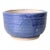 Signed Wabi Sabi Studio Pottery Bowl in Deep Periwinkle Blue Glaze & Wheel-Thrown Texture For Sale