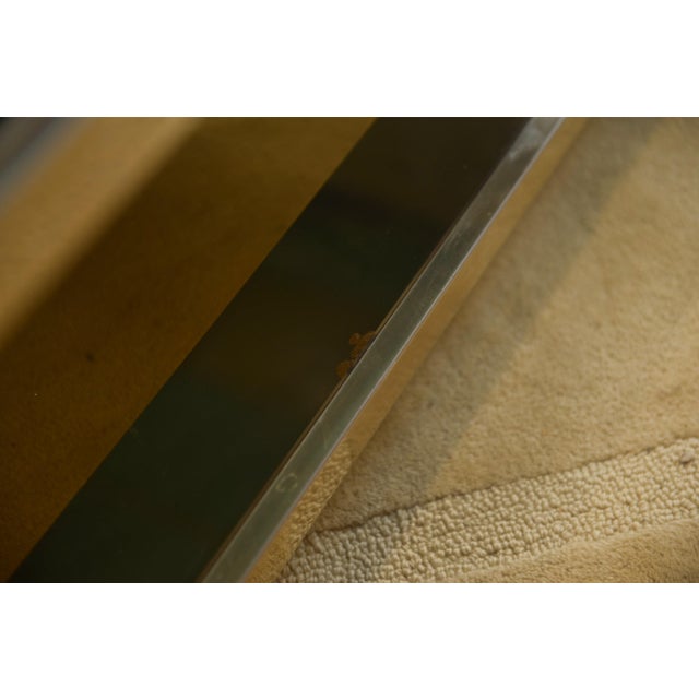 Hollywood Regency Coffee Table in Smoked Glass with Mirrored Frame, 1970s For Sale - Image 6 of 10