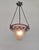 Charles Schneider - Le Verre Français A wonderful French art deco hanging fixture in wrought iron with a nice Schneider Le...
