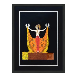 Erté, Venus (Large Hand Signed Foil Stamped Embossed Serigraph), 1986 For Sale