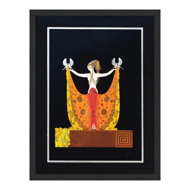 Erté, Venus (Large Hand Signed Foil Stamped Embossed Serigraph), 1986 For Sale