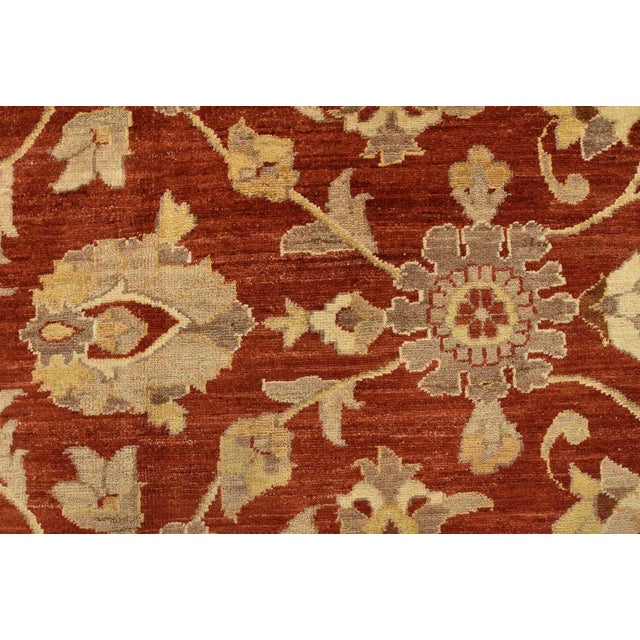 Ziegler Rug 10’1” X 13’5” Red Wool Traditional Hand-Knotted Oriental Carpet For Sale - Image 11 of 15