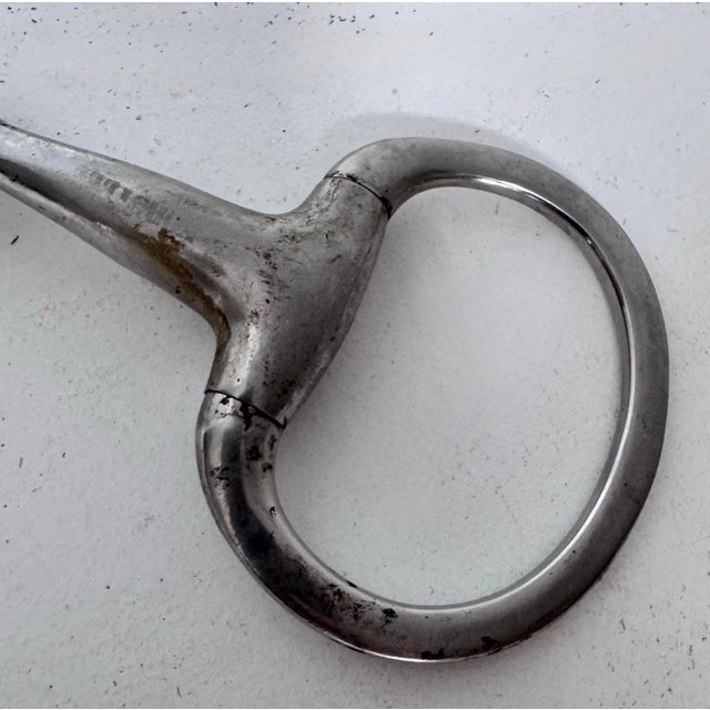 Vintage Equestrian Silver Hinged Snaffle Hit For Sale - Image 4 of 9