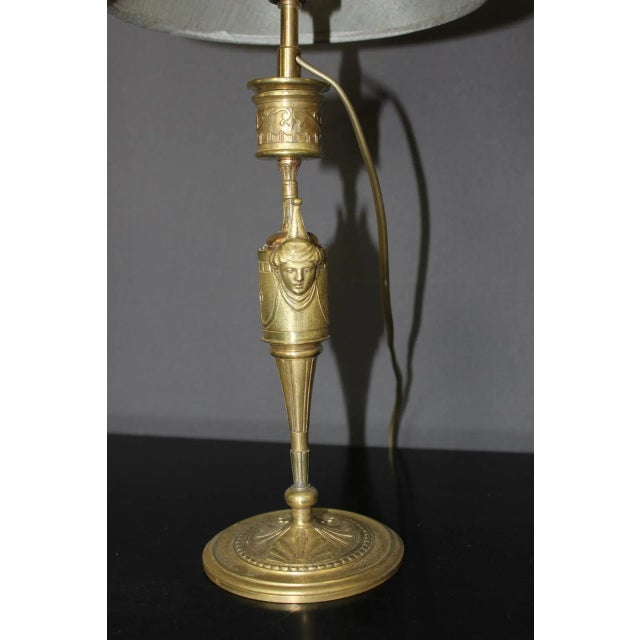Gold Bronze Table Lamps, 1880, Set of 2 For Sale - Image 8 of 17