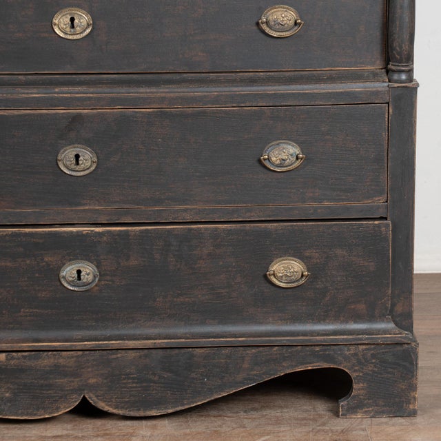 19th Century Large Black Chest of Five Drawers From Denmark For Sale - Image 17 of 18