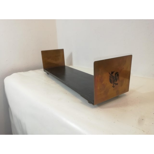 Black Table-Top Bookcase in Wood and Brass, Italy, 1950s For Sale - Image 8 of 8