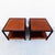 Mid-Century Modern 1950s Michael Taylor for Baker Restored Teak & Mahogany Side Tables For Sale - Image 3 of 14
