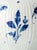 Large Blue and White Hand-Painted Table Lamp with New Terracotta Silk Lampshade from Royal Delft, 1948 For Sale - Image 11 of 16
