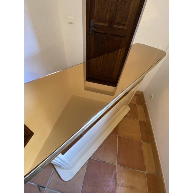 1970s Lacquered Wood Bar with Mirrored Shelf, 1970s For Sale - Image 5 of 15