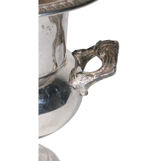 Metal Mid 20th Century Silver Plated Champagne Bucket Wine Cooler For Sale - Image 7 of 14