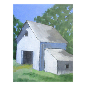 California Barn Art Lynne French 8x10 O/C Landscape Painting