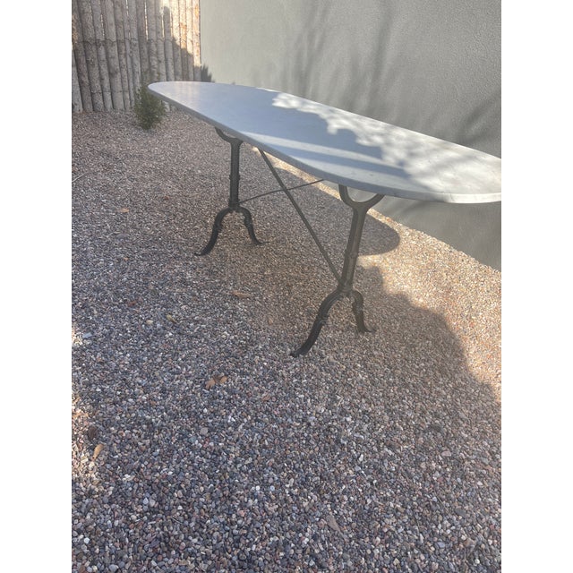 1950s Oval Bistro Table For Sale - Image 4 of 6