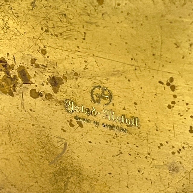 Brass 1950s Mid-Century Swedish Brass Candelabra by Gunnar Ander For Sale - Image 8 of 10